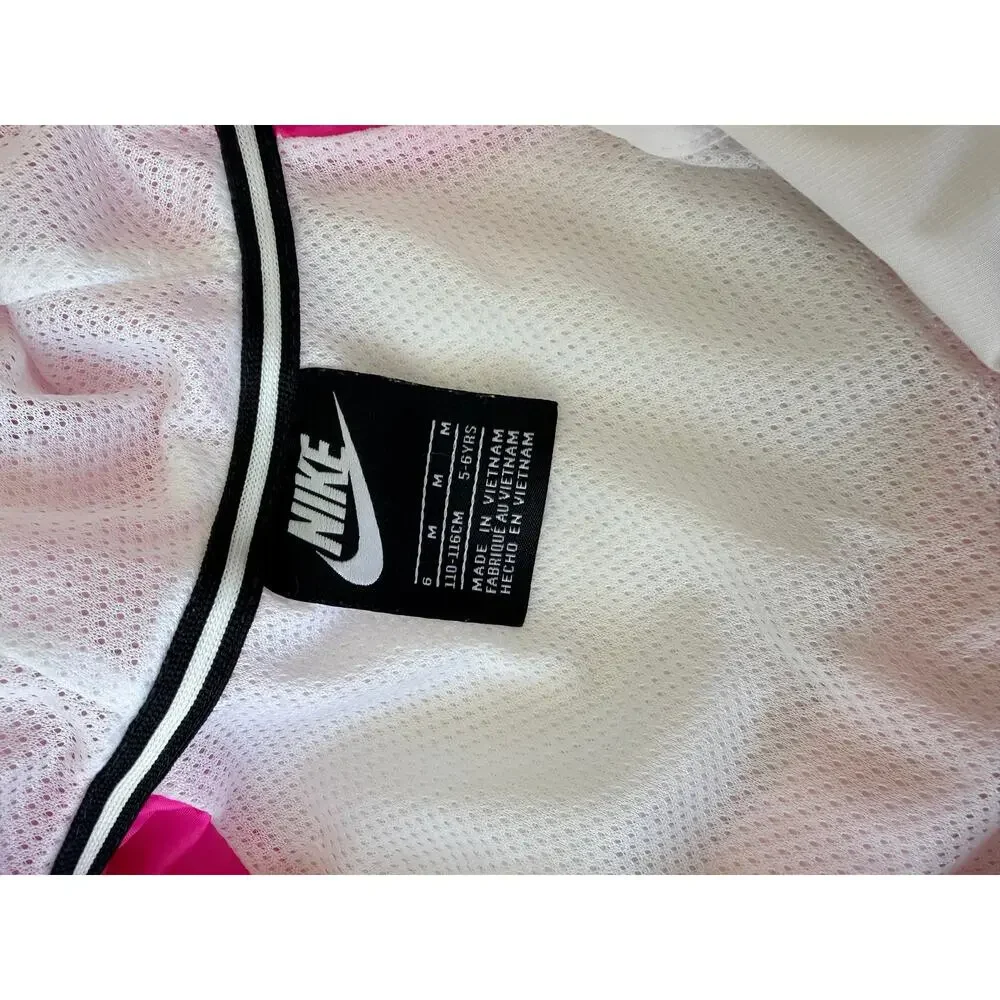 Nike Girls Colorblock Windbreaker Jacket - Pink (Size 6)